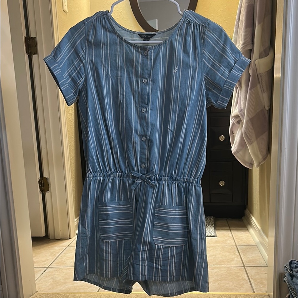 Nautica Blue Striped Kids Romper